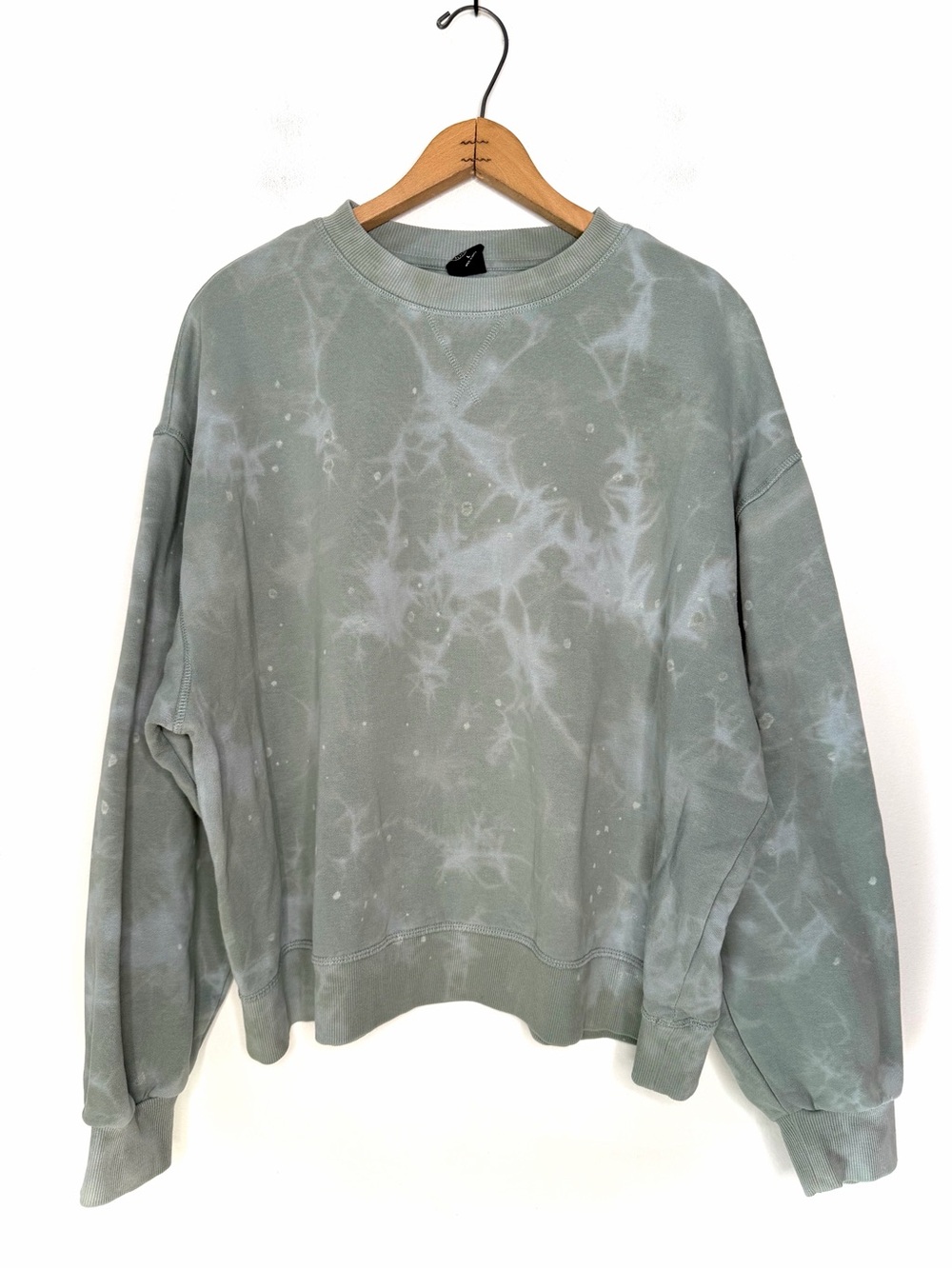 PacSun Tie Dye Crew Neck Sweatshirt Slouchy Sage Green Size Large